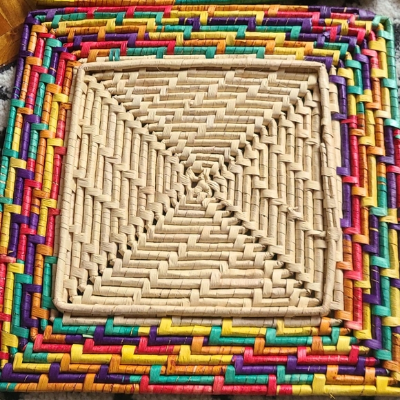 4 vintage wicker trivets/placemats - Picture 2 of 6